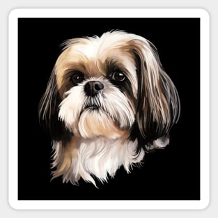 Shih Tzu Dog Portrait Sticker
